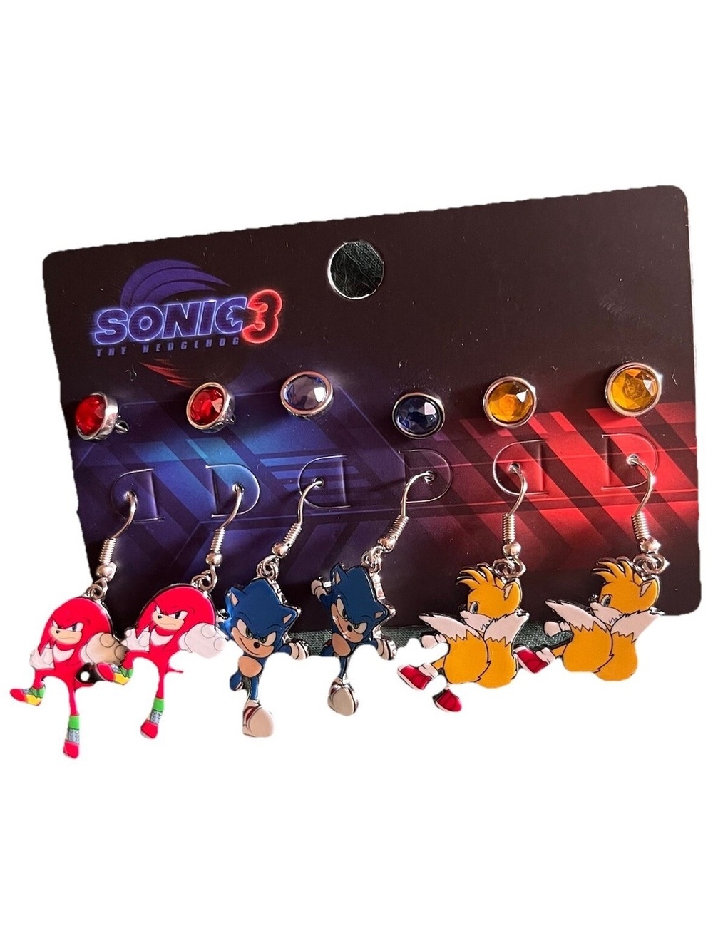 Sonic the Hedgehog 6 Earring Set New